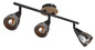 Preview: Globo Mubby E14 Strahler 3-fach 25W Schwarz Matt, Metall Ø7,2cm 54311-3