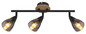 Preview: Globo Mubby E14 Strahler 3-fach 25W Schwarz Matt, Metall Ø7,2cm 54311-3