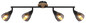 Preview: Globo Mubby E14 Strahler 4-fach 25W Schwarz Matt, Metall Ø7,2cm 54311-4