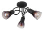 Preview: Globo Satella Strahler 3-fach Schwarz Matt, Metall Ø7,2cm 54312-3