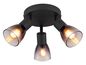 Preview: Globo Satella Strahler 3-fach Schwarz Matt, Metall Ø7,2cm 54312-3
