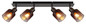Preview: Globo Satella E14 Strahler 4-fach 40W Schwarz-Chrom, Metall Ø8cm 54313-4