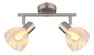 Preview: Globo Zachery E14 Strahler 2-fach 40W Nickel Matt, Metall Ø10cm 54315-2