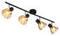Preview: Globo Zachery E14 Strahler 4-fach 40W Schwarz Matt, Metall Ø10cm 54315S-4