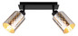 Preview: Globo Alonso E27 Strahler 2-fach 40W Schwarz Matt, Metall Ø9cm 54316-2