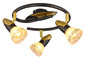 Preview: Globo Novara E14 Strahler 3-fach 40W Goldfarben Patiniert, Metall 0cm 5449-3