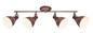Preview: Globo Giorgio E14 Strahler 4-fach 40W Rostfarben, Metall 20cm 54647-4