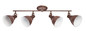 Preview: Globo Giorgio E14 Strahler 4-fach 40W Rostfarben, Metall 20cm 54647-4