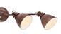 Preview: Globo Giorgio E14 Strahler 4-fach 40W Rostfarben, Metall 20cm 54647-4