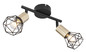 Preview: Globo Xara I E14 Strahler 2-fach 40W Schwarz, Metall Ø8cm 54802S-2AB
