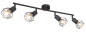 Preview: Globo Xara I E14 Strahler 4-fach 40W Schwarz, Metall Ø8cm 54802S-4