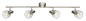 Preview: Globo Texas E14 Strahler 4-fach 40W Nickel Matt, Metall Ø8cm 54809-4