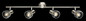 Preview: Globo Texas E14 Strahler 4-fach 40W Nickel Matt, Metall Ø8cm 54809-4