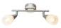 Preview: Globo Franziska E14 Strahler 2-fach 25W Nickel Matt, Metall Ø6,5cm 54813-2