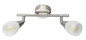 Preview: Globo Franziska E14 Strahler 2-fach 25W Nickel Matt, Metall Ø6,5cm 54813-2