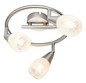 Preview: Globo Franziska E14 Strahler 3-fach 25W Nickel Matt, Metall 19cm 54813-3