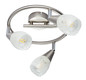 Preview: Globo Franziska E14 Strahler 3-fach 25W Nickel Matt, Metall 19cm 54813-3