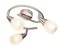 Preview: Globo Franziska E14 Strahler 3-fach 25W Nickel Matt, Metall 19cm 54813-3