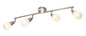 Preview: Globo Franziska E14 Strahler 4-fach 25W Nickel Matt, Metall Ø6,5cm 54813-4