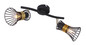 Preview: Globo Purra E14 Strahler 2-fach 40W Schwarz, Metall Ø9cm 54814-2