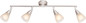 Preview: Globo Tadeus I E14 Strahler 4-fach 40W Nickel Matt, Metall Ø7,2cm 54919-4N