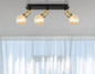 Preview: Globo Liliana E27 Strahler 3-fach 40W Schwarz Matt, Metall Ø4,3cm 54998-3B