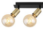 Preview: Globo Liliana E27 Strahler 3-fach 40W Schwarz Matt, Metall Ø4,3cm 54998-3B