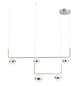 Preview: Globo Lovest LED Hängeleuchte 40W Warmweiß Nickel Matt, Metall Ø12cm 56008-5H1
