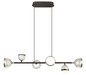 Preview: Globo Untsy LED Hängeleuchte 42W CCT Titanfarben Gebürstet, Metall Fernbedienung Nachtlicht Memoryfunktion 120cm 56011-6