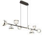 Preview: Globo Untsy LED Hängeleuchte 56W CCT Titanfarben Gebürstet, Metall Fernbedienung Nachtlicht Memoryfunktion 120cm 56011-8