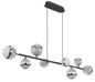 Preview: Globo Untsy LED Hängeleuchte 56W CCT Titanfarben Gebürstet, Metall Fernbedienung Nachtlicht Memoryfunktion 120cm 56011-8