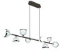 Preview: Globo Untsy LED Hängeleuchte 56W CCT Titanfarben Gebürstet, Metall Fernbedienung Nachtlicht Memoryfunktion 120cm 56011-8