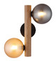 Preview: Globo Riha G9 Wandleuchte 2-fach 5W Schwarz Matt, Metall Ø12cm 56133W-2W