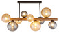 Preview: Globo Riha G9 Deckenleuchte 9-fach 5W Schwarz Matt, Metall 45cm 56133W-9D