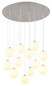 Preview: Globo Riha G9 Deckenleuchte 12-fach 3,50W Warmweiß Nickel Matt, Metall Ø12cm 56140-12D1