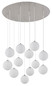 Preview: Globo Riha G9 Deckenleuchte 12-fach 3,50W Warmweiß Nickel Matt, Metall Ø12cm 56140-12D1