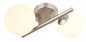 Preview: Globo Riha G9 Wandleuchte 2-fach 3,50W Warmweiß Nickel Matt, Metall 12,5cm 56140-2W