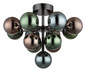 Preview: Globo Grappy G9 Deckenleuchte 13-fach 5W Schwarz-Chrom, Metall Ø12cm 56143-13GCD