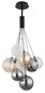 Preview: Globo Ballgi G9 Hängeleuchte 9-fach 10W Schwarz Matt, Metall 90cm 56144-9H
