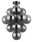 Preview: Globo Conor G9 Deckenleuchte 13-fach 4W Schwarz-Chrom, Metall Ø12cm 56146DG