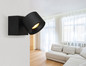 Preview: Globo Rae LED LED Strahler 6W Warmweiß Schwarz Matt, Metall Ø7,2cm 56961-1B