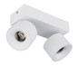 Preview: Globo Rae LED LED Strahler 2-fach 6W Warmweiß Weiß Matt, Metall Ø7,2cm 56961-2W