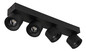 Preview: Globo Rae LED LED Strahler 4-fach 6W Warmweiß Schwarz Matt, Metall Ø7,2cm 56961-4B
