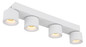 Preview: Globo Rae LED LED Strahler 4-fach 6W Warmweiß Weiß Matt, Metall Ø7,2cm 56961-4W