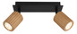 Preview: Globo Wenzel GU10 Strahler 2-fach 5W Schwarz Matt, Metall Ø6,5cm 57037-2