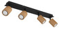 Preview: Globo Wenzel GU10 Strahler 4-fach 5W Schwarz Matt, Metall Ø6,5cm 57037-4