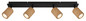 Preview: Globo Wenzel GU10 Strahler 4-fach 5W Schwarz Matt, Metall Ø6,5cm 57037-4