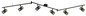 Preview: Globo Brisbon GU10 Strahler 6-fach 25W Schwarz Matt, Metall Ø5,5cm 57850-6