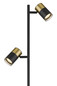 Preview: Globo Brisbon GU10 Stehleuchte 2-fach 5W Schwarz Matt, Metall Ø5,5cm 57850S