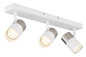 Preview: Globo Brisbon GU10 Strahler 3-fach 25W Weiß Matt, Metall Ø5,5cm 57851-3